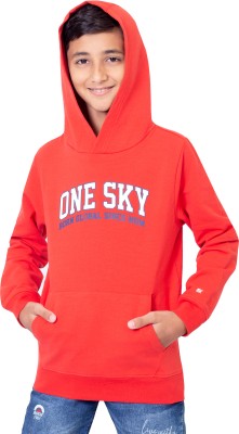 one sky Full Sleeve Printed Boys Sweatshirt