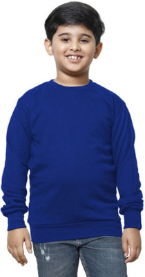 KAYU Full Sleeve Solid Boys Sweatshirt