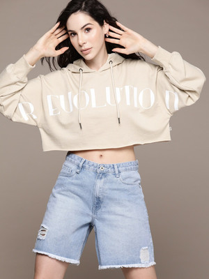 Roadster Full Sleeve Printed Women Sweatshirt