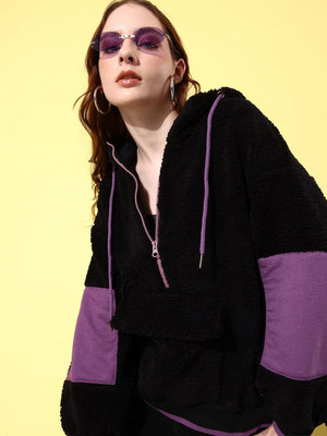 Roadster Full Sleeve Color Block Women Sweatshirt