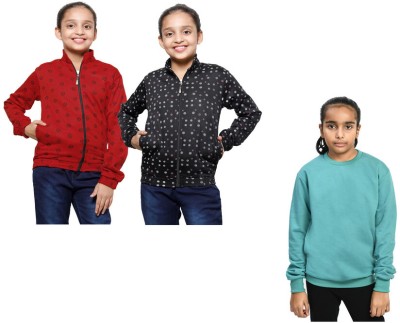 KAVYA Full Sleeve Solid Girls Sweatshirt