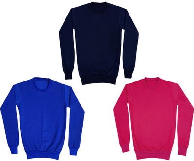 Indistar Full Sleeve Solid Boys Sweatshirt