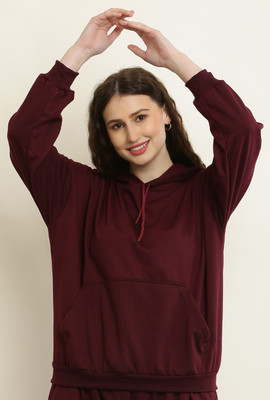 UNIVERSAL ACCESSE Full Sleeve Solid Women Sweatshirt
