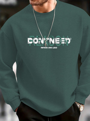 KAJARU Full Sleeve Self Design Men Sweatshirt