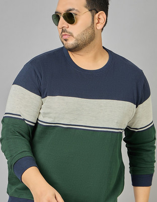 Austivo Full Sleeve Striped Men Sweatshirt