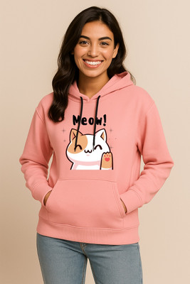 HouseOfCommon Self Design Round Neck Casual Women Pink Sweater