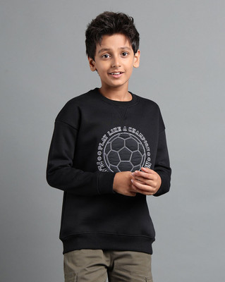 Under Fourteen Only Full Sleeve Embroidered Boys Sweatshirt