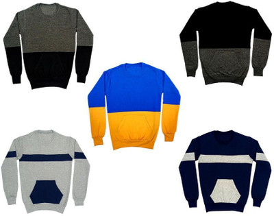 AE Trends Full Sleeve Color Block Boys Sweatshirt