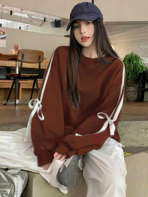 Tabadtod Full Sleeve Solid Women Sweatshirt