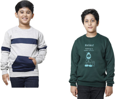 MT FASHION Full Sleeve Color Block Boys Sweatshirt