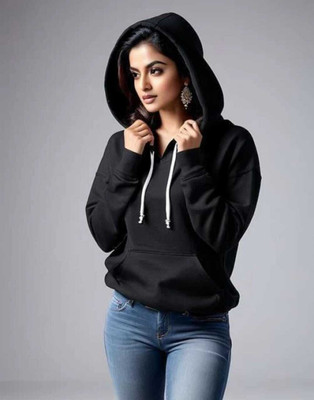 Pwexz Full Sleeve Solid Women Sweatshirt