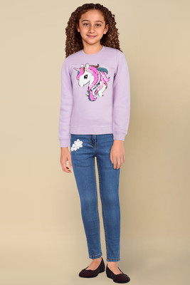 Allen Solly Full Sleeve Graphic Print Girls Sweatshirt