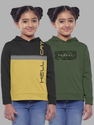 Hellcat Full Sleeve Color Block Girls Sweatshirt