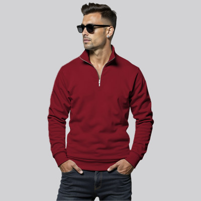 TeeWink Full Sleeve Solid Men Sweatshirt