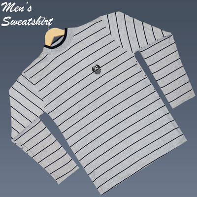 Marc Laurent Full Sleeve Striped Men Sweatshirt