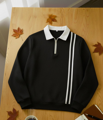 Try This Full Sleeve Color Block Men Sweatshirt