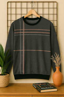 Austivo Full Sleeve Striped Men Sweatshirt