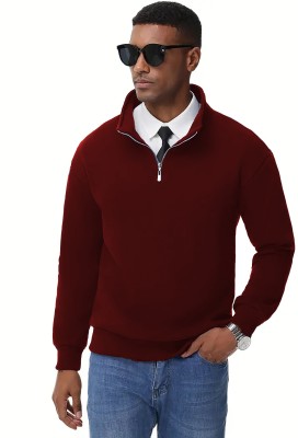 JUGULAR Full Sleeve Solid Men Sweatshirt