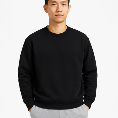ALAN Full Sleeve Solid Men & Women Sweatshirt