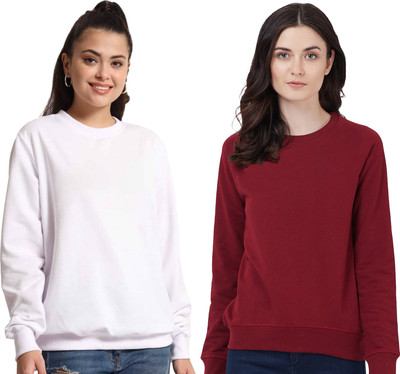 R Heaven Fashions Full Sleeve Solid Women Sweatshirt