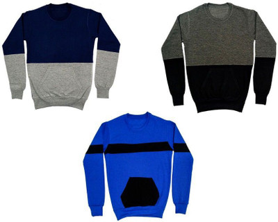 AE Trends Full Sleeve Color Block Boys Sweatshirt