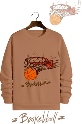 Teenie Boys Typography, Printed Cotton Blend Regular T Shirt(Brown, Pack of 1)