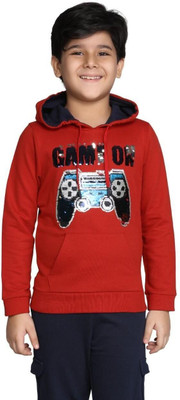 Plum Tree Full Sleeve Embellished Boys Sweatshirt