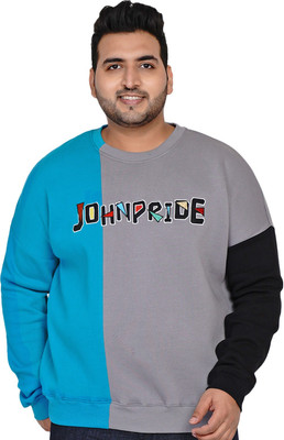 JOHN PRIDE Full Sleeve Color Block Men Sweatshirt
