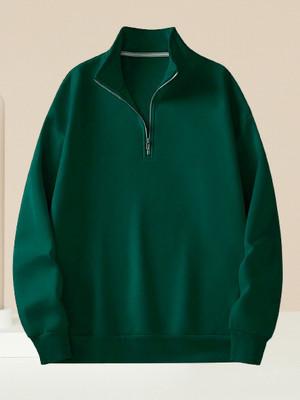 Else & What Full Sleeve Solid Men Sweatshirt