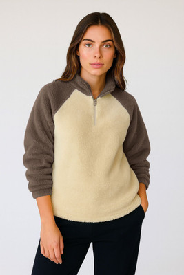 THE DRY STATE Full Sleeve Self Design, Color Block Women Sweatshirt