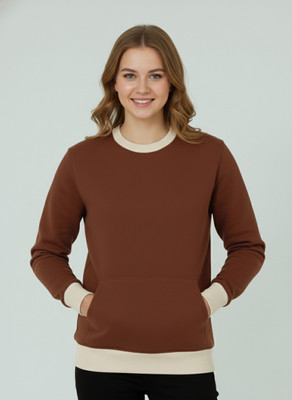 IRHA Full Sleeve Solid Women Sweatshirt