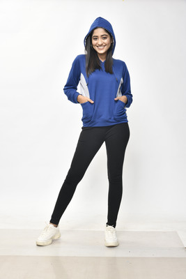 Alivee Full Sleeve Color Block Women Sweatshirt