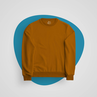 Fabicoo Full Sleeve Solid Men Sweatshirt