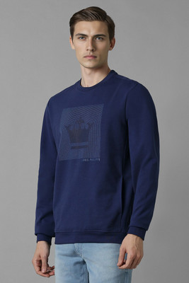 Louis Philippe Ath.Work Full Sleeve Solid Men Sweatshirt