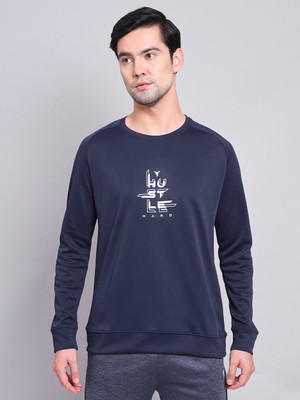 TECHNOSPORT Full Sleeve Solid Men Sweatshirt