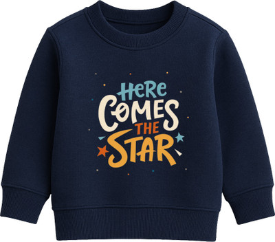 SEAMROGS Full Sleeve Self Design Boys & Girls Sweatshirt