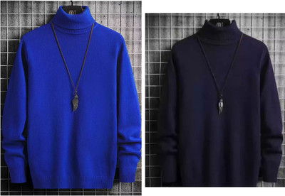 TEE TREE Solid High Neck Casual Men Multicolor Sweater