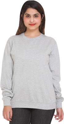 HouseOfCommon Full Sleeve Solid Women Sweatshirt