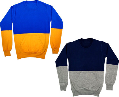 AE Trends Full Sleeve Solid Boys & Girls Sweatshirt