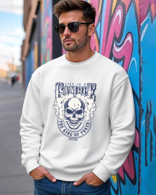 AOOSH Full Sleeve Graphic Print Men Sweatshirt