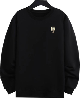 HOSUEOFCOMMON Full Sleeve Solid Men Sweatshirt