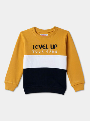 R&B Full Sleeve Self Design Boys Sweatshirt