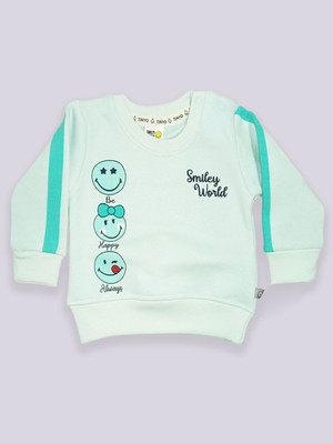 YK X Tinyo Full Sleeve Printed Baby Girls Sweatshirt