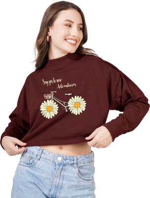 BlueFicus Full Sleeve Solid Women Sweatshirt