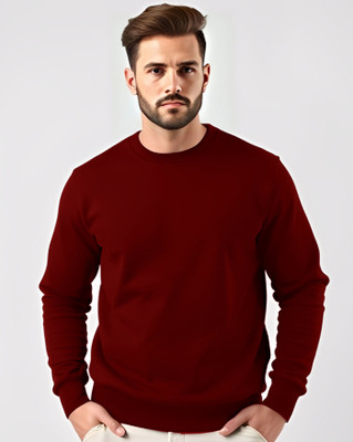 ENITOR Full Sleeve Solid Men Sweatshirt