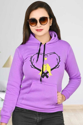 Hgwart Full Sleeve Animal Print Women Sweatshirt
