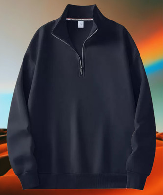 QUIN FLETCHER Full Sleeve Solid Men Sweatshirt