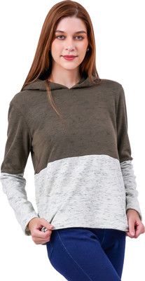 NUEVOSDAMAS Full Sleeve Color Block Women Sweatshirt