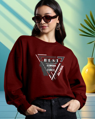 AUSK Full Sleeve Printed Women Sweatshirt