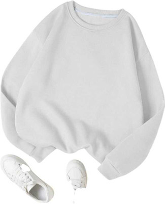 Faisalgarments Full Sleeve Solid Women Sweatshirt